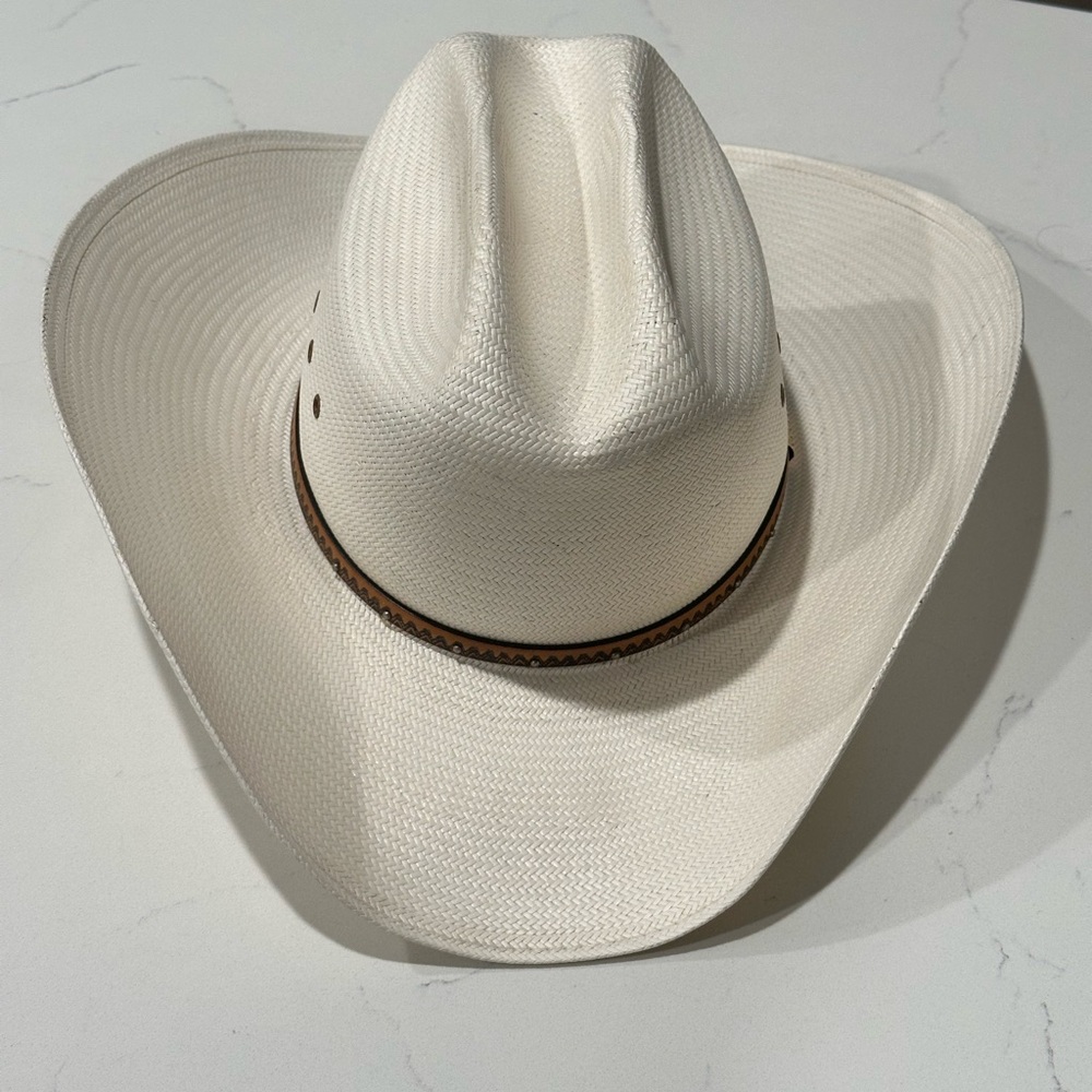 Stetson Cream Cowboy Hat with Tan Band
